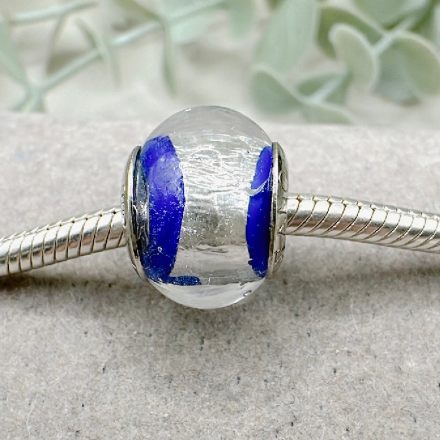 Murano Silver & Blue