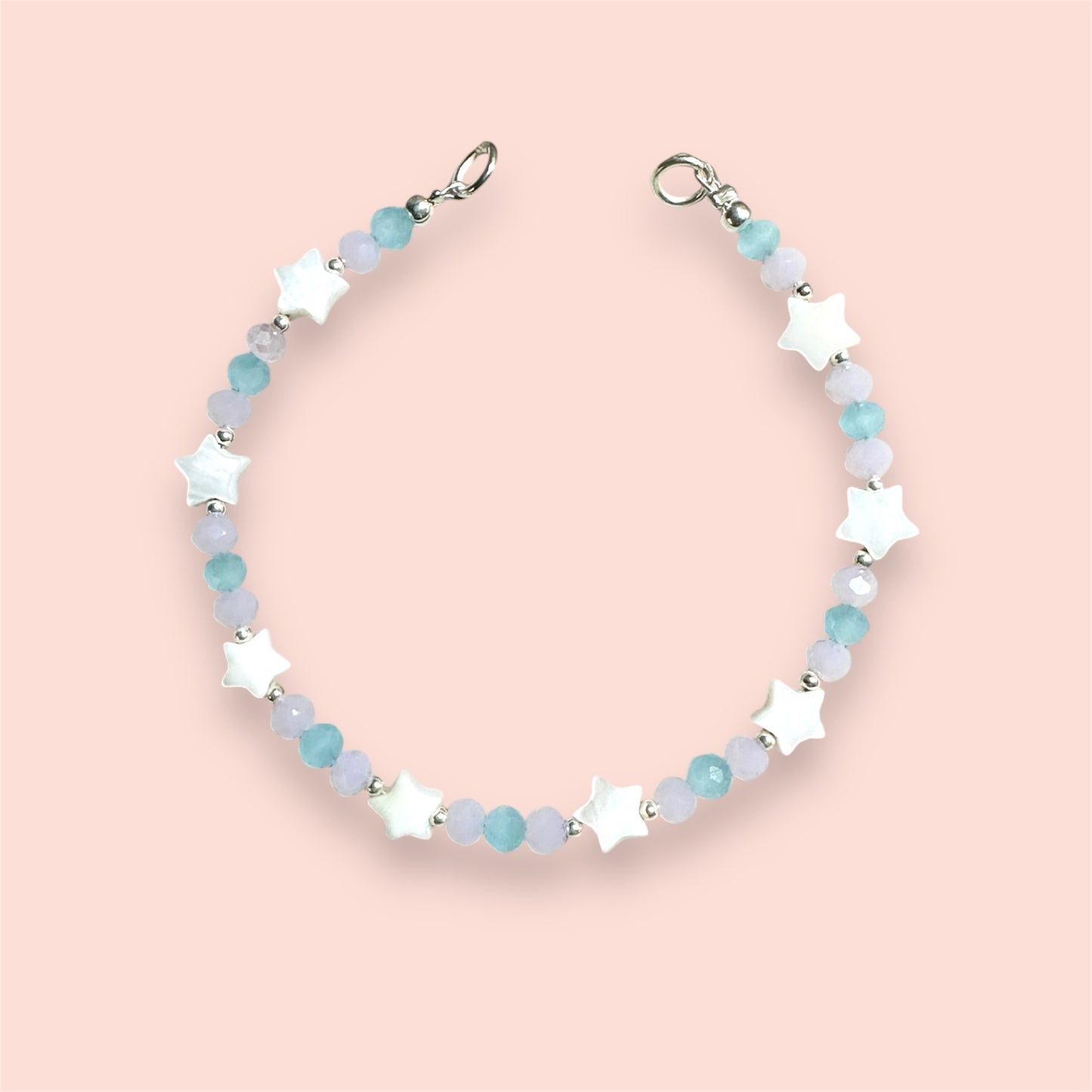 Brazalete Estrellas y Cristales Pastel Ch