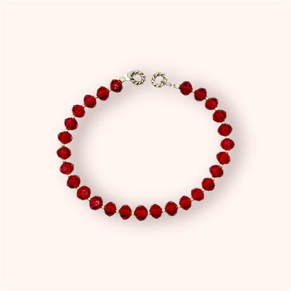 Brazalete cristales rojos