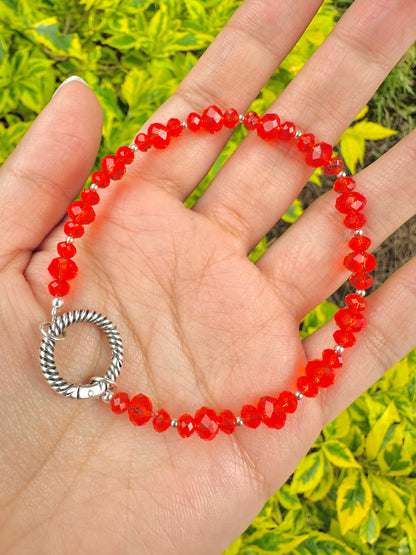 Brazalete cristales naranja