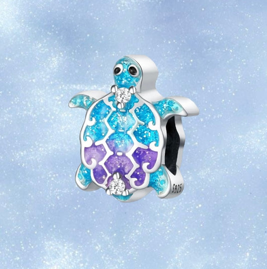 Charm Tortuga Lila y azul