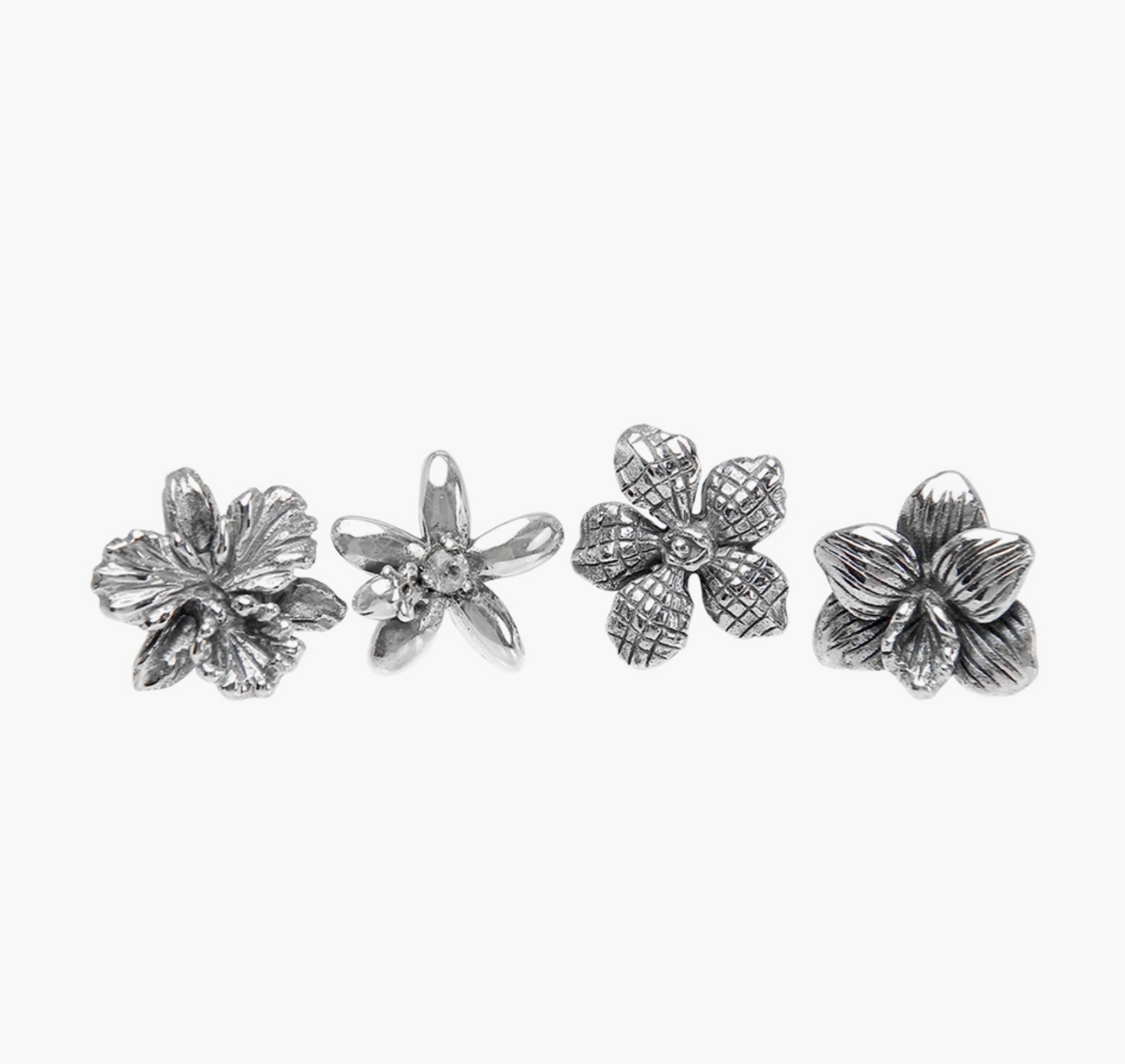 Aretes Orchid Stud Earring Set