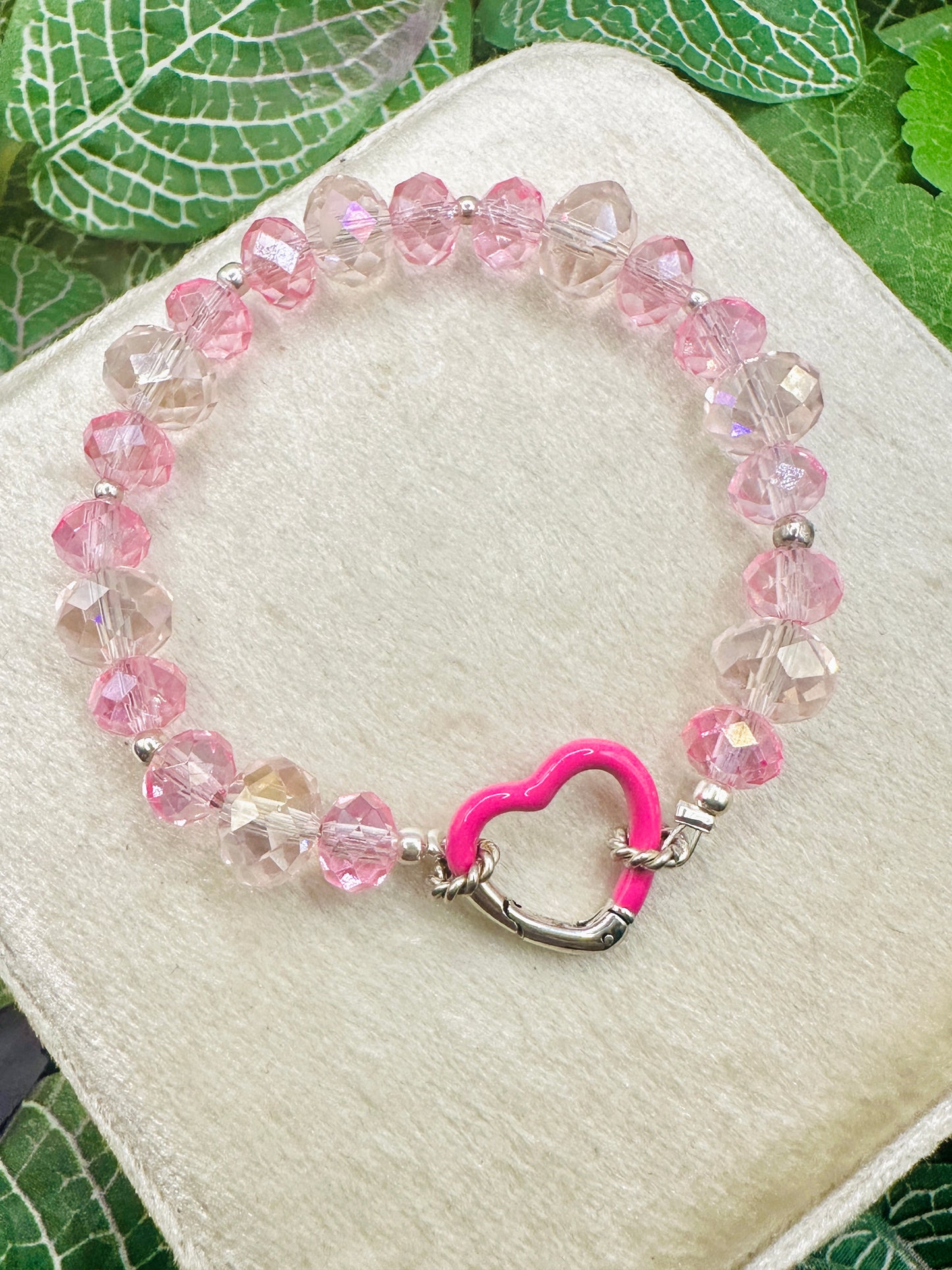 Brazalete cristales rosa