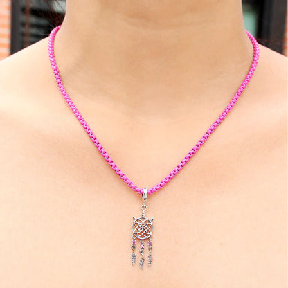 Pink Crush Pop Necklace 17"