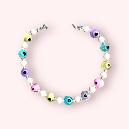 Brazalete Ojos turcos Multicolor de cristal