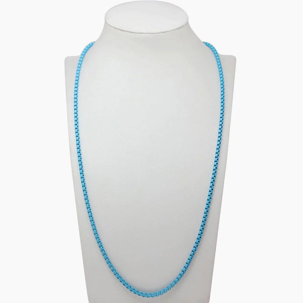 BLUE LUSH POP NECKLACE 21"