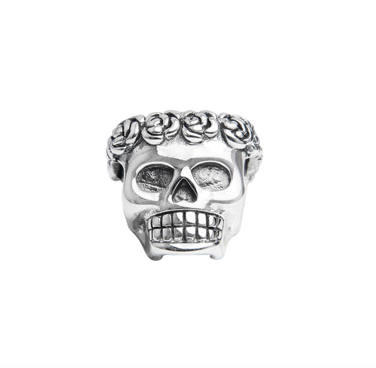 Smell The Roses Skull Couture Charm