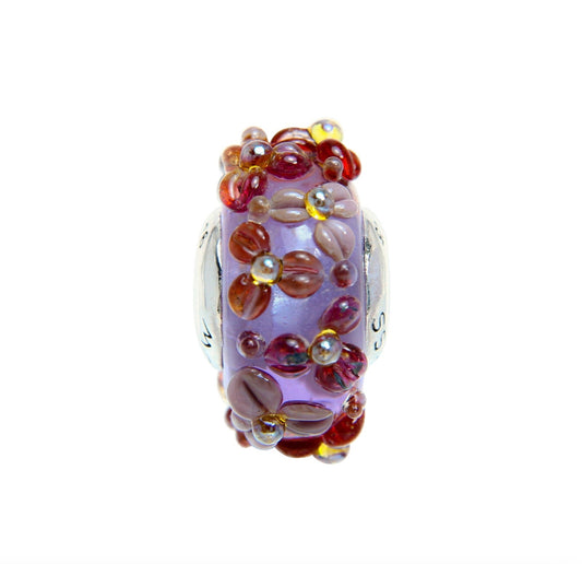 Flower Italian Murano - Purple