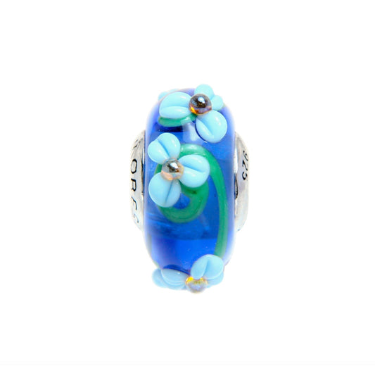 Flower Italian Murano - Blue