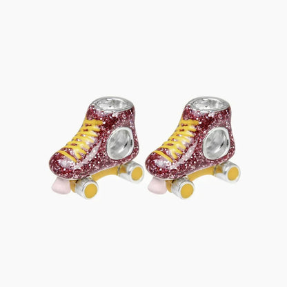 Glitter Pink Roller Skate Bead