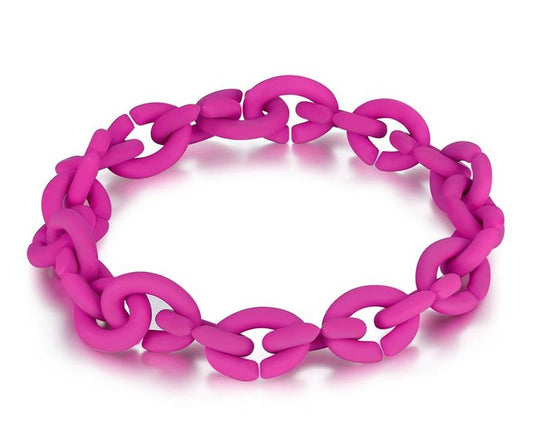 Pulsera fucsia de eslabones combinables