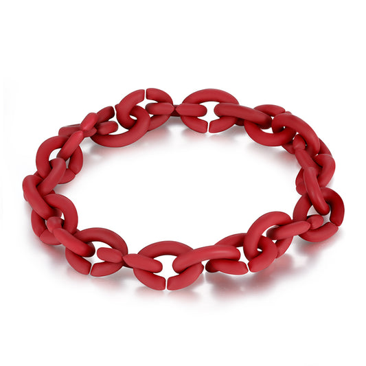 Pulsera roja de eslabones combinables